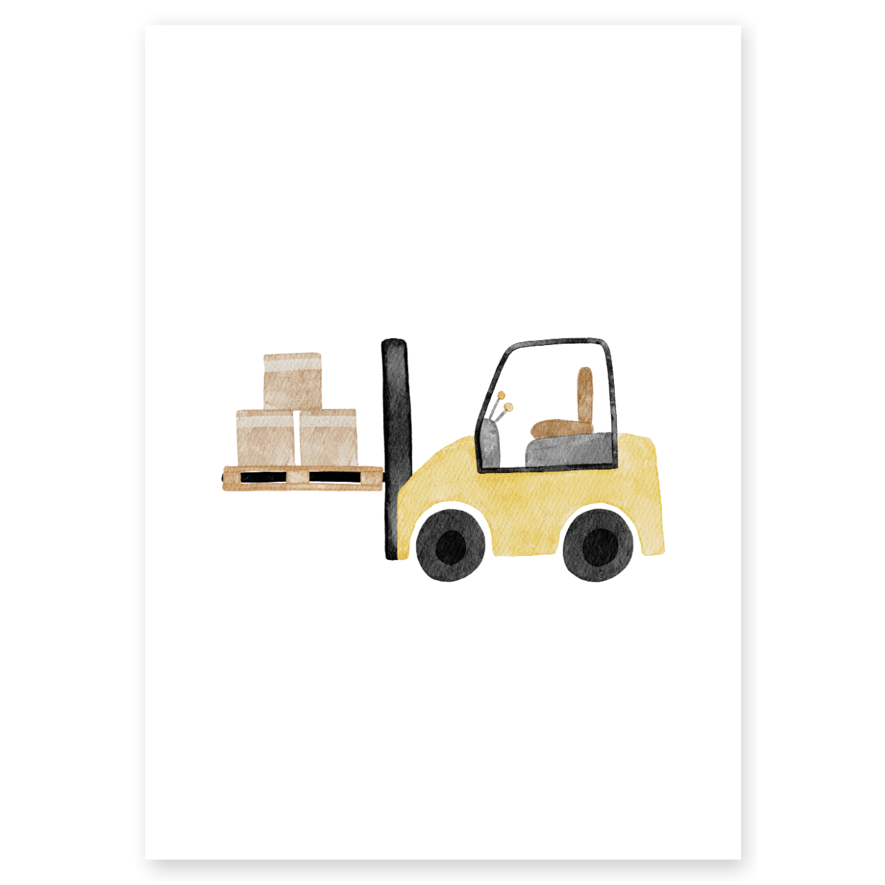 Kinderposter Gabelstapler
