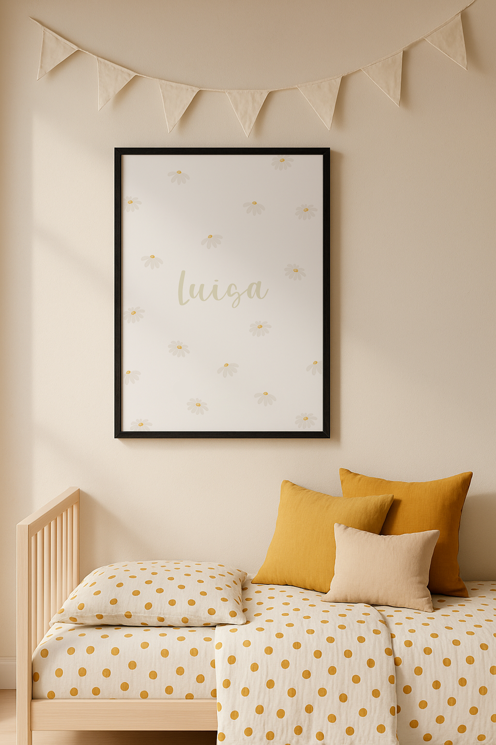 Kinderposter Name Gänseblümchen