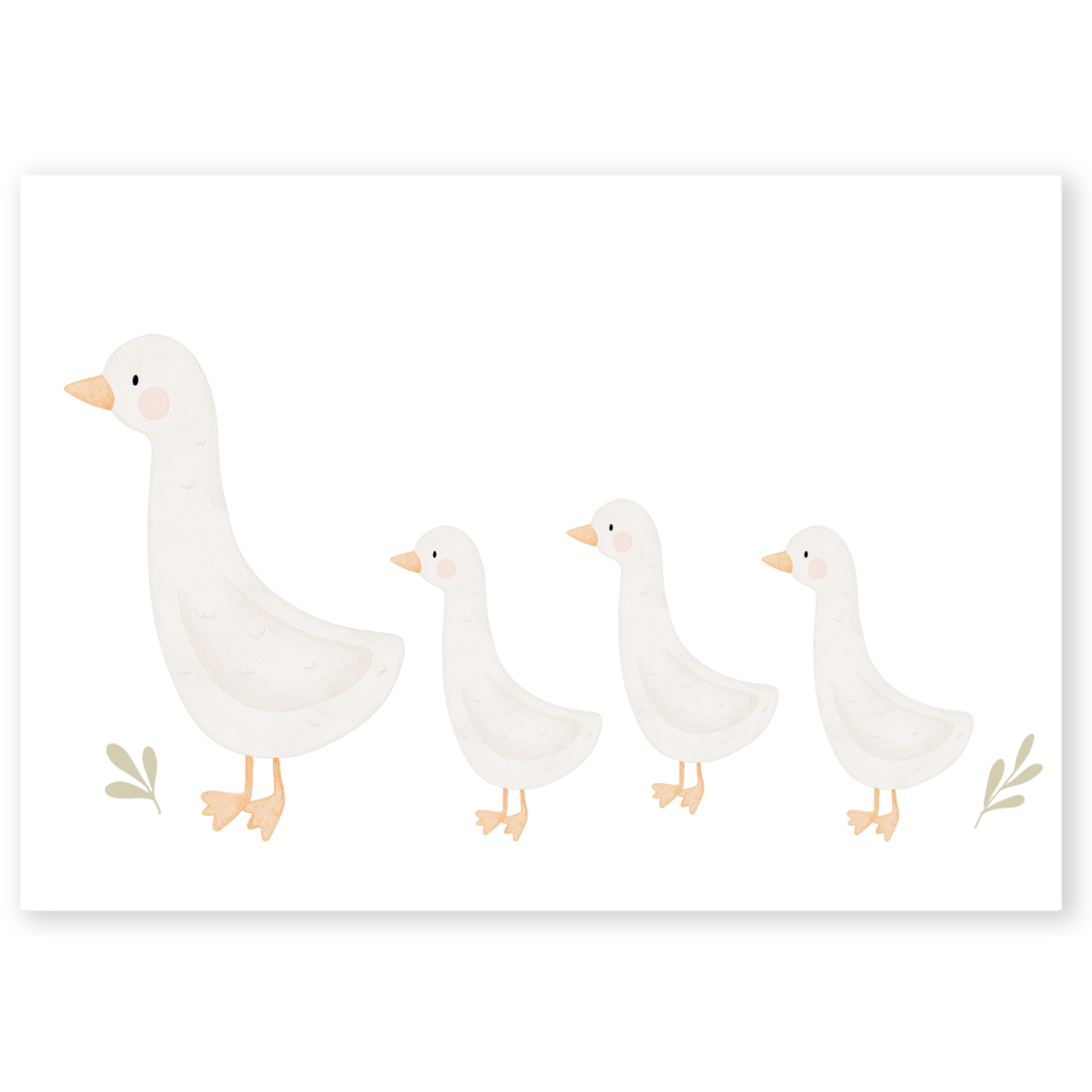 Kinderposter Gänsefamilie 1-3