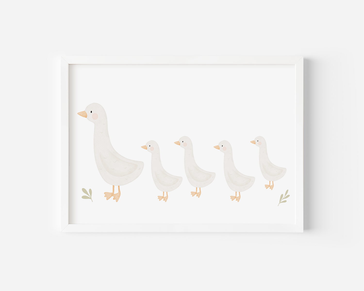 Kinderposter Gänsefamilie 1-4