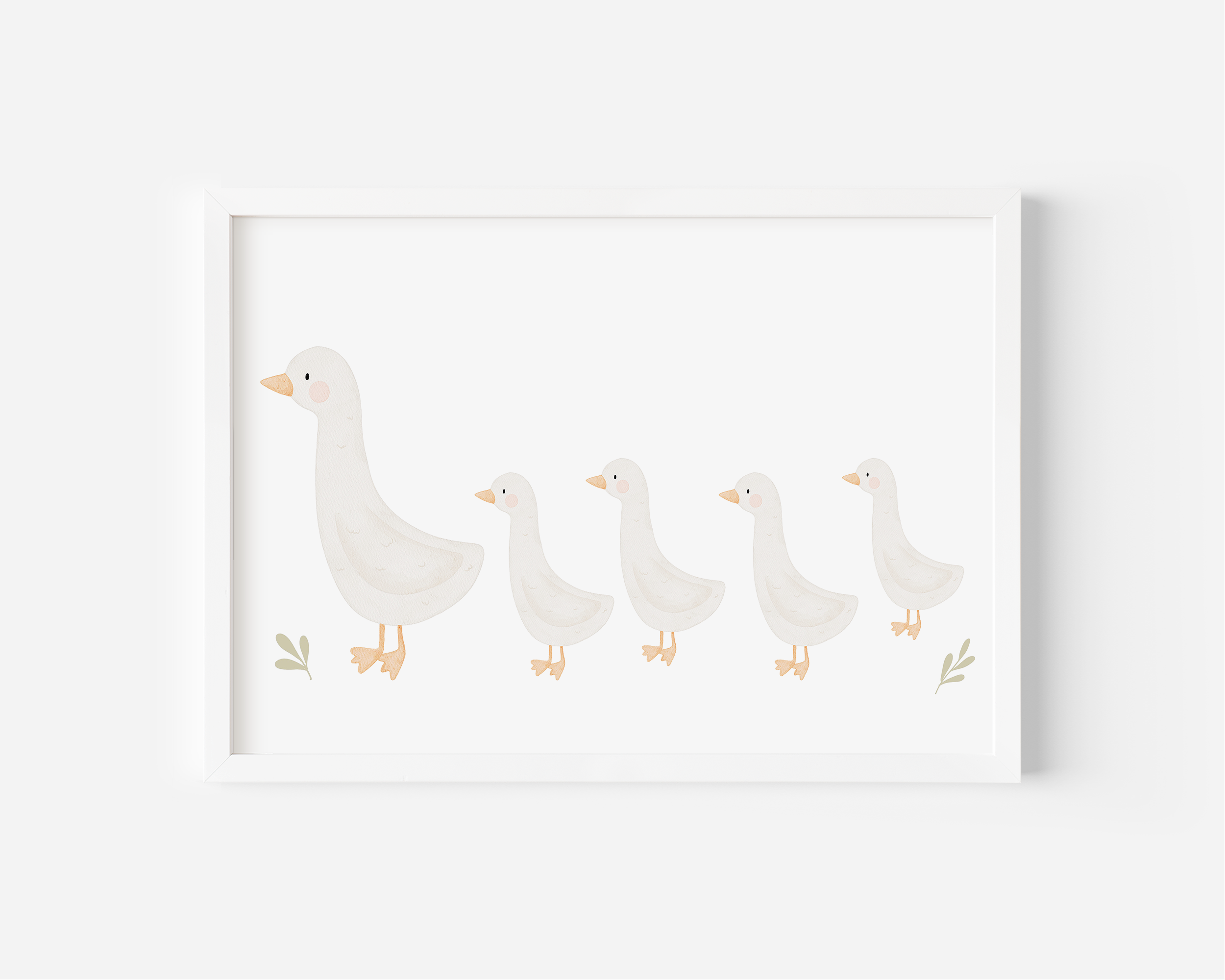 Kinderposter Gänsefamilie 1-4