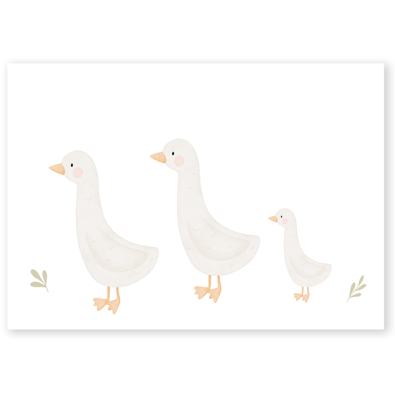 Kinderposter Gänsefamilie 2-1
