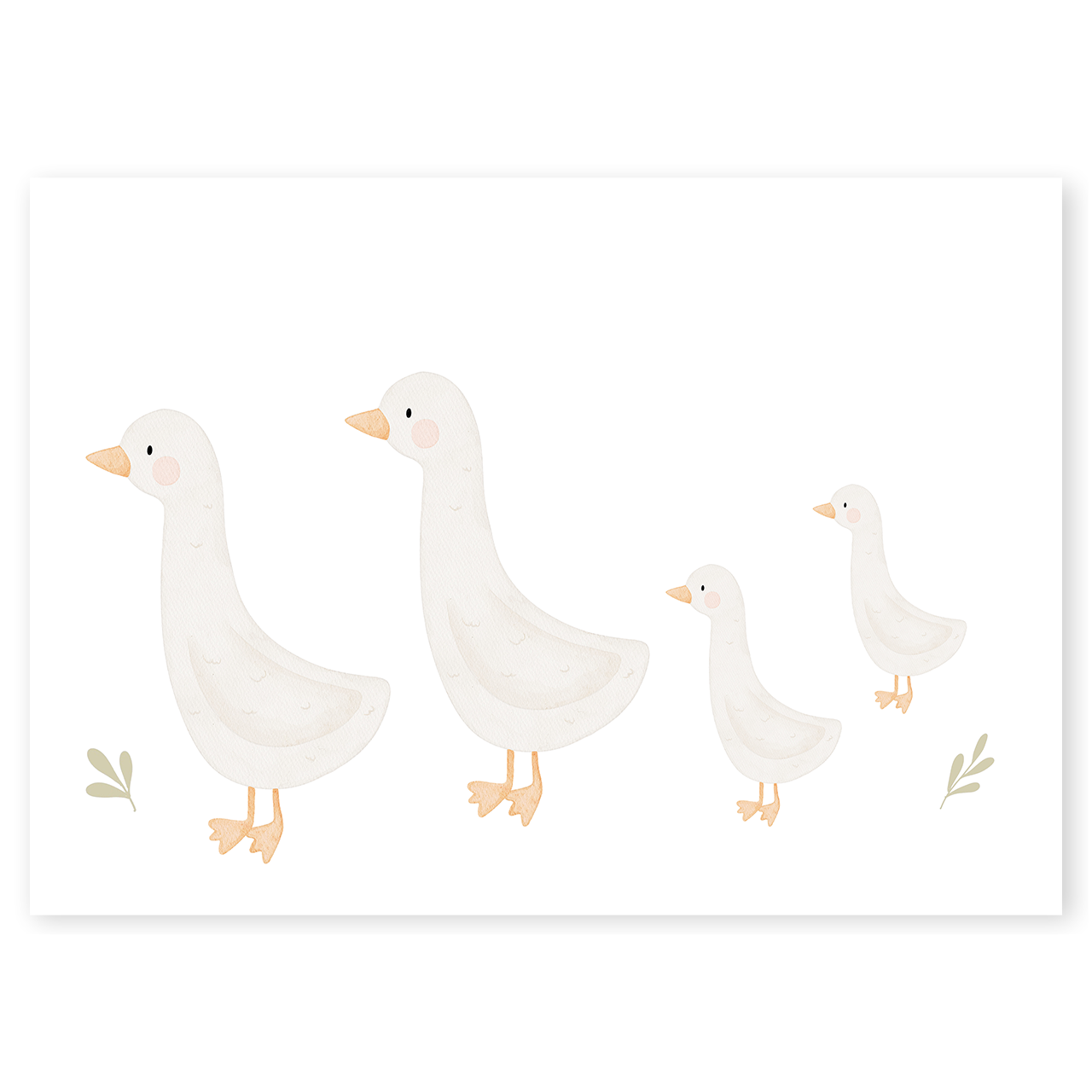 Kinderposter Gänsefamilie 2-2