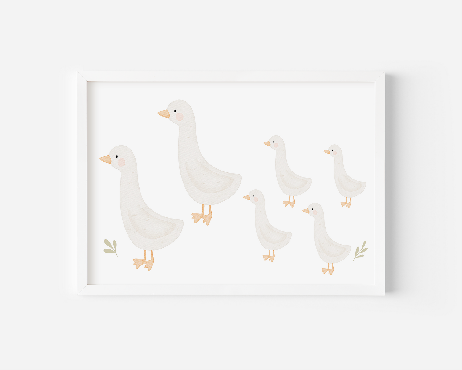 Kinderposter Gänsefamilie 2-4