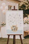 Gästeposter Arche Noah Ballons inkl. Rahmen