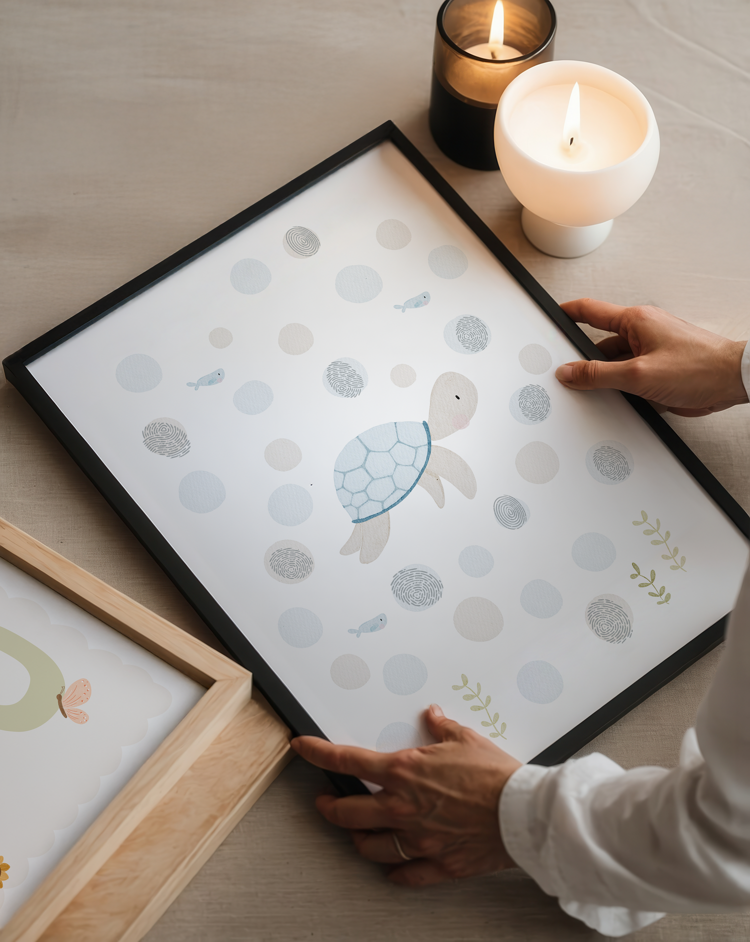 Gästeposter Schildkröte im Meer