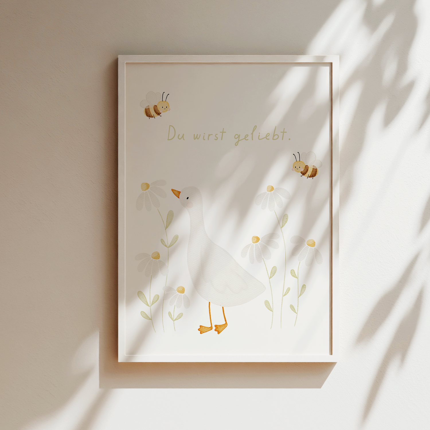 Kinderposter Gans Du wirst geliebt