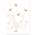 Kinderposter Gans und Bienen