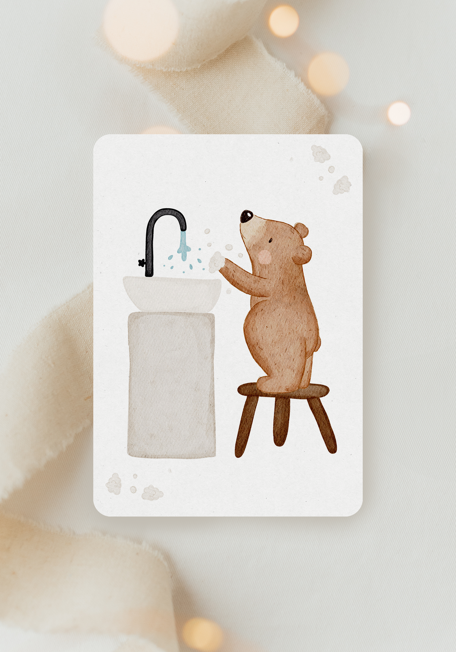 Hej Hanni Badezimmer Posterset Routinekarten