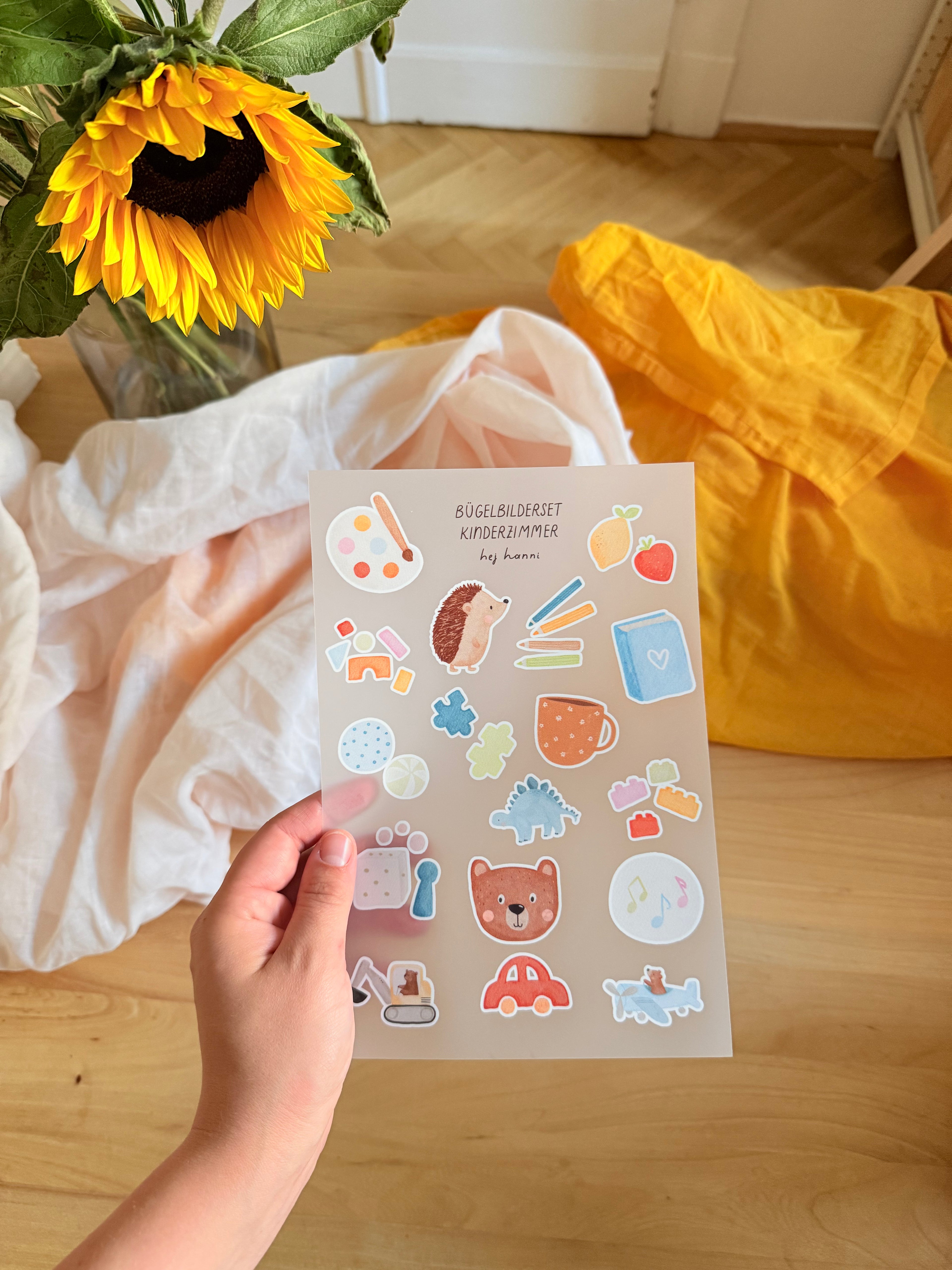 Hej Hanni Bügelbilderset Kinderzimmer A5