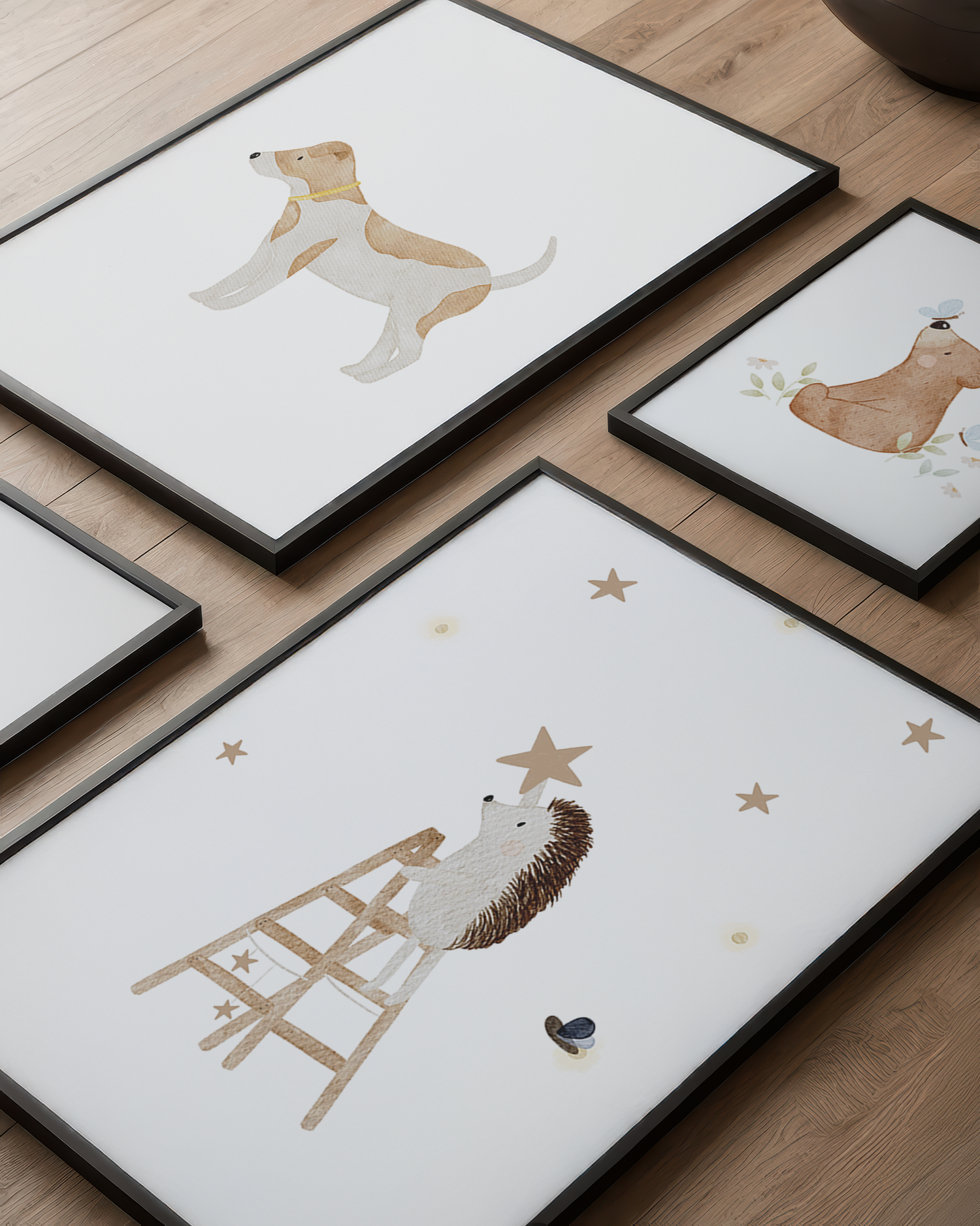 Kinderposter Igel Sterne