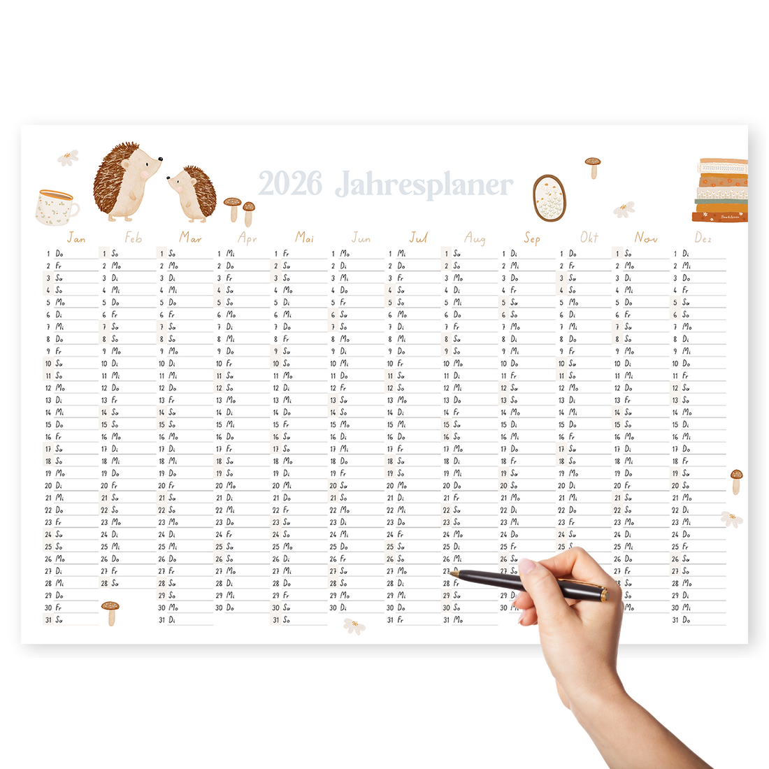 Kalenderposter 2026 Cosy Igel