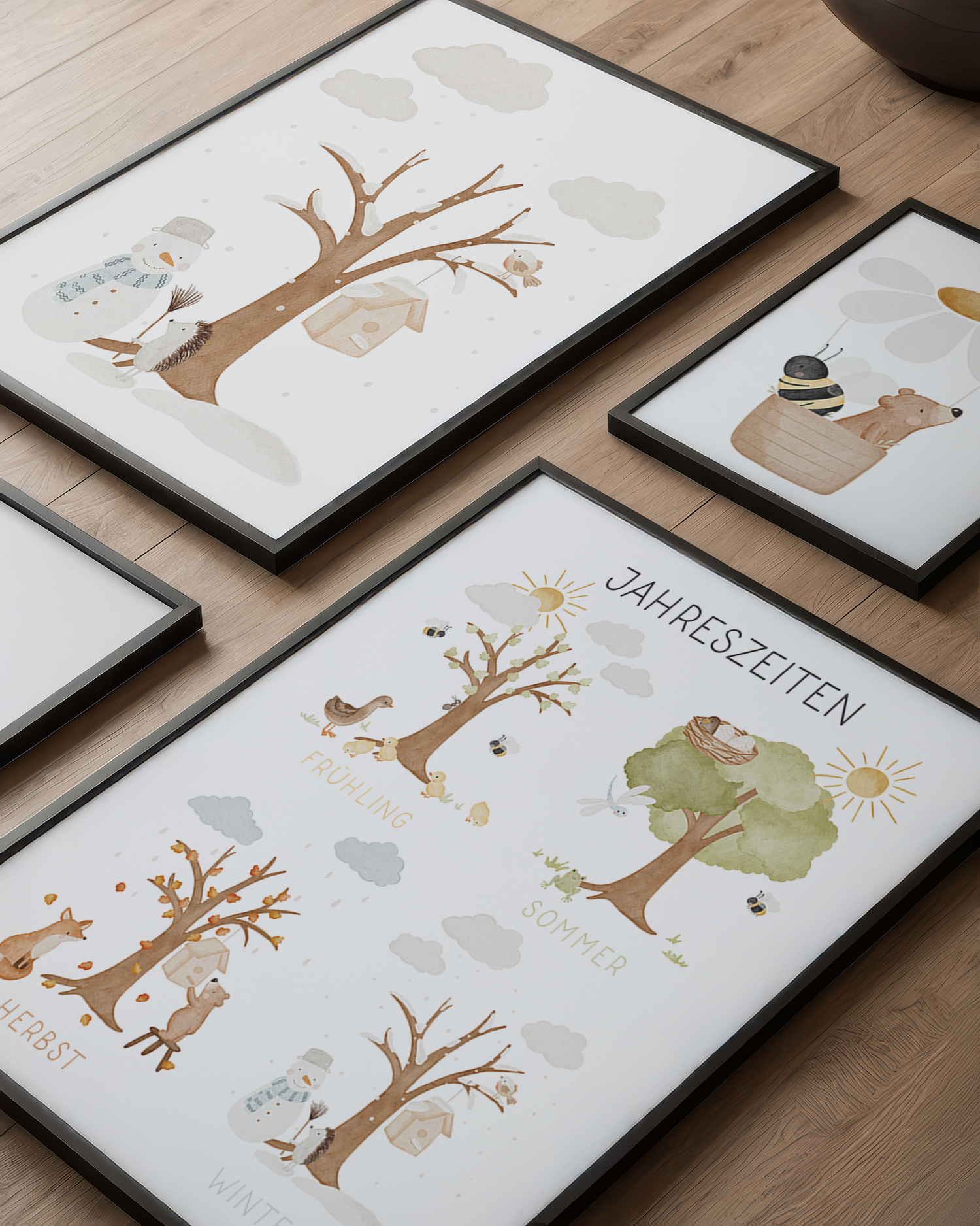 Kinderposter Jahreszeiten Winter