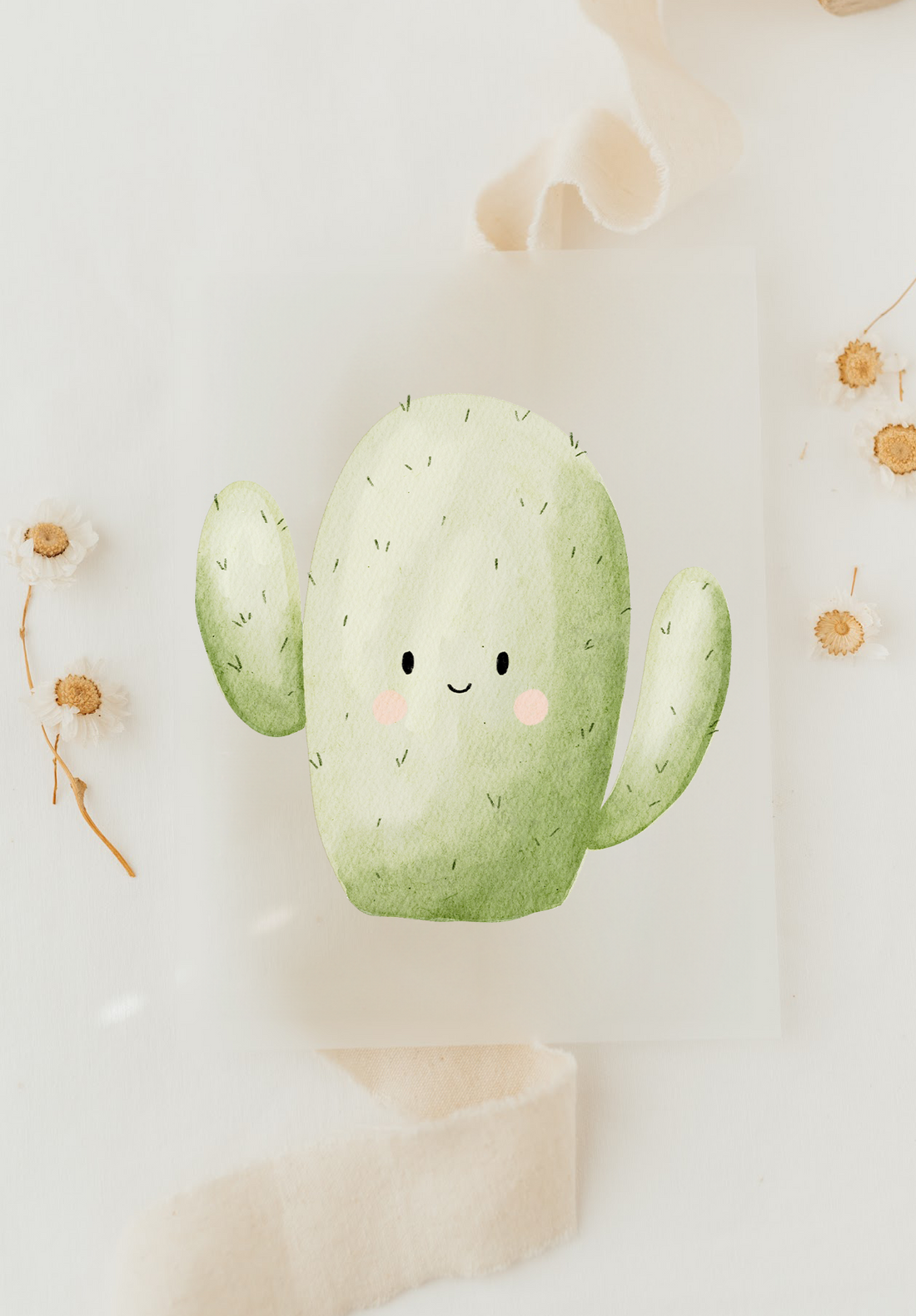 Hej Hanni Bügelbild Kaktus