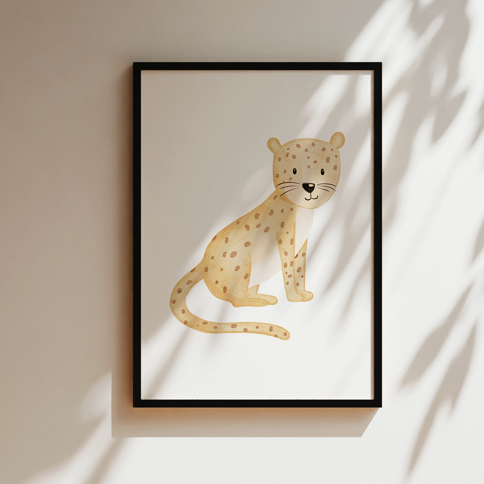 Kinderzimmerposter kleiner Gepard inkl. Rahmen