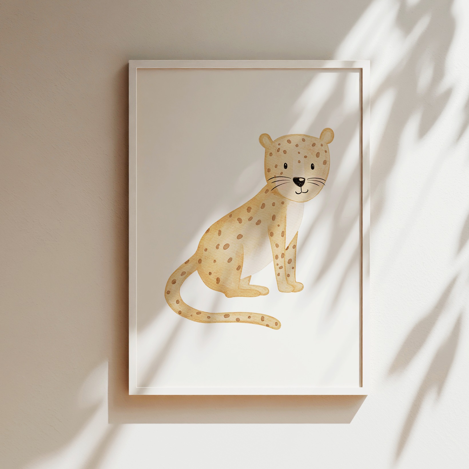 Kinderzimmerposter kleiner Gepard inkl. Rahmen