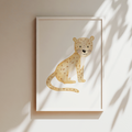 Kinderzimmerposter kleiner Gepard inkl. Rahmen