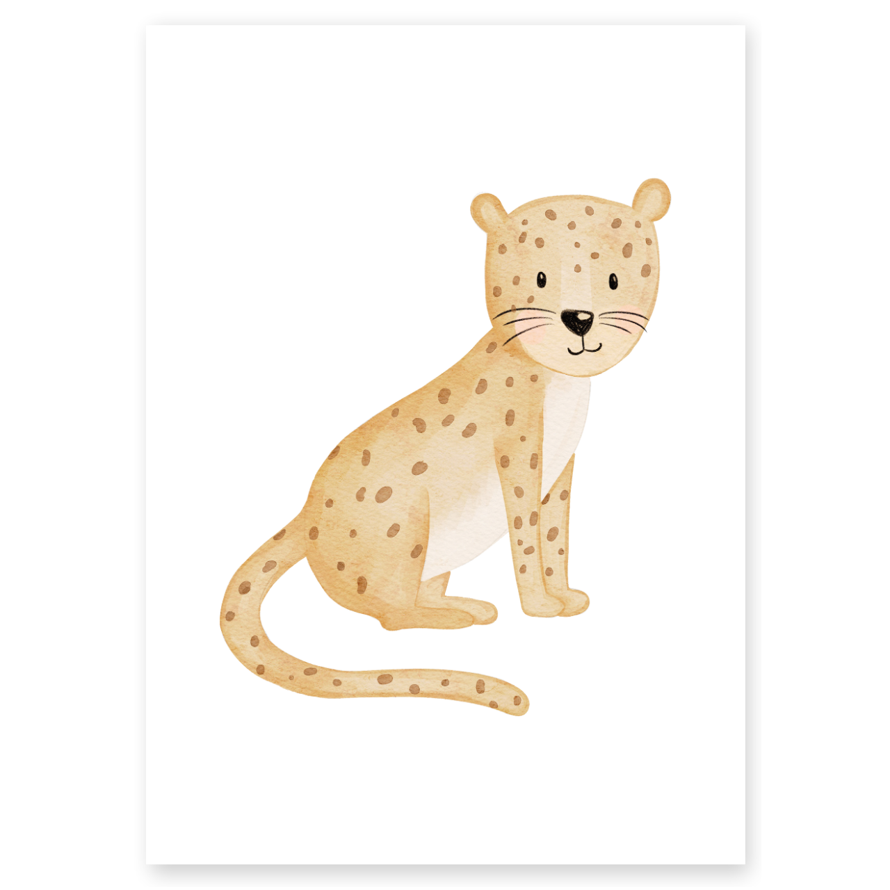 Kinderzimmerposter kleiner Gepard inkl. Rahmen
