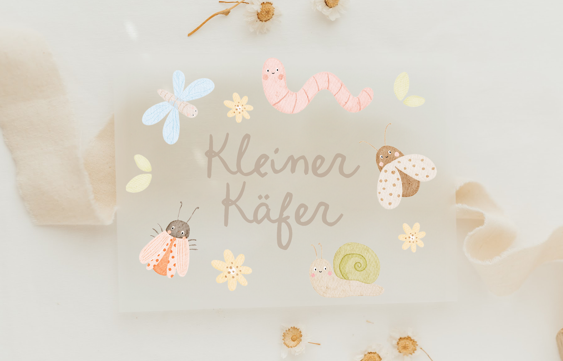 Hej Hanni Bügelbild Kleiner Käfer