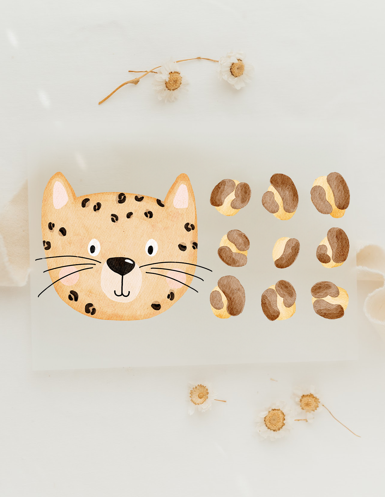 Hej Hanni Bügelbild Leopard Flecken