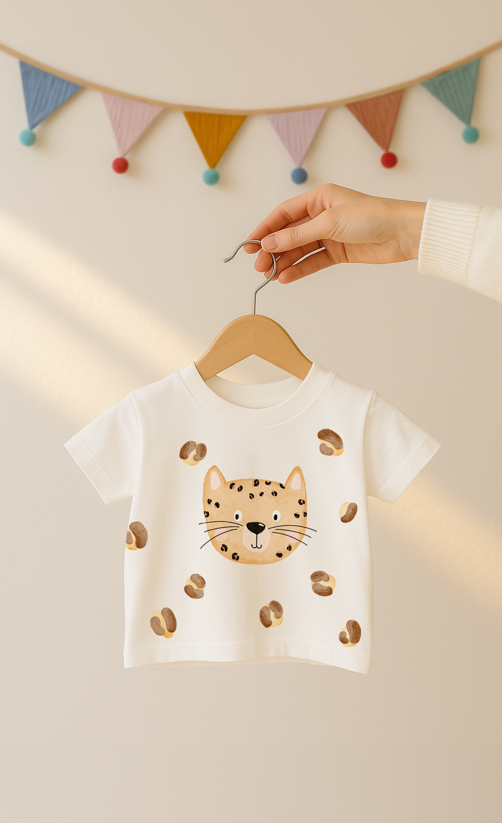 Hej Hanni Bügelbild Leopard Flecken