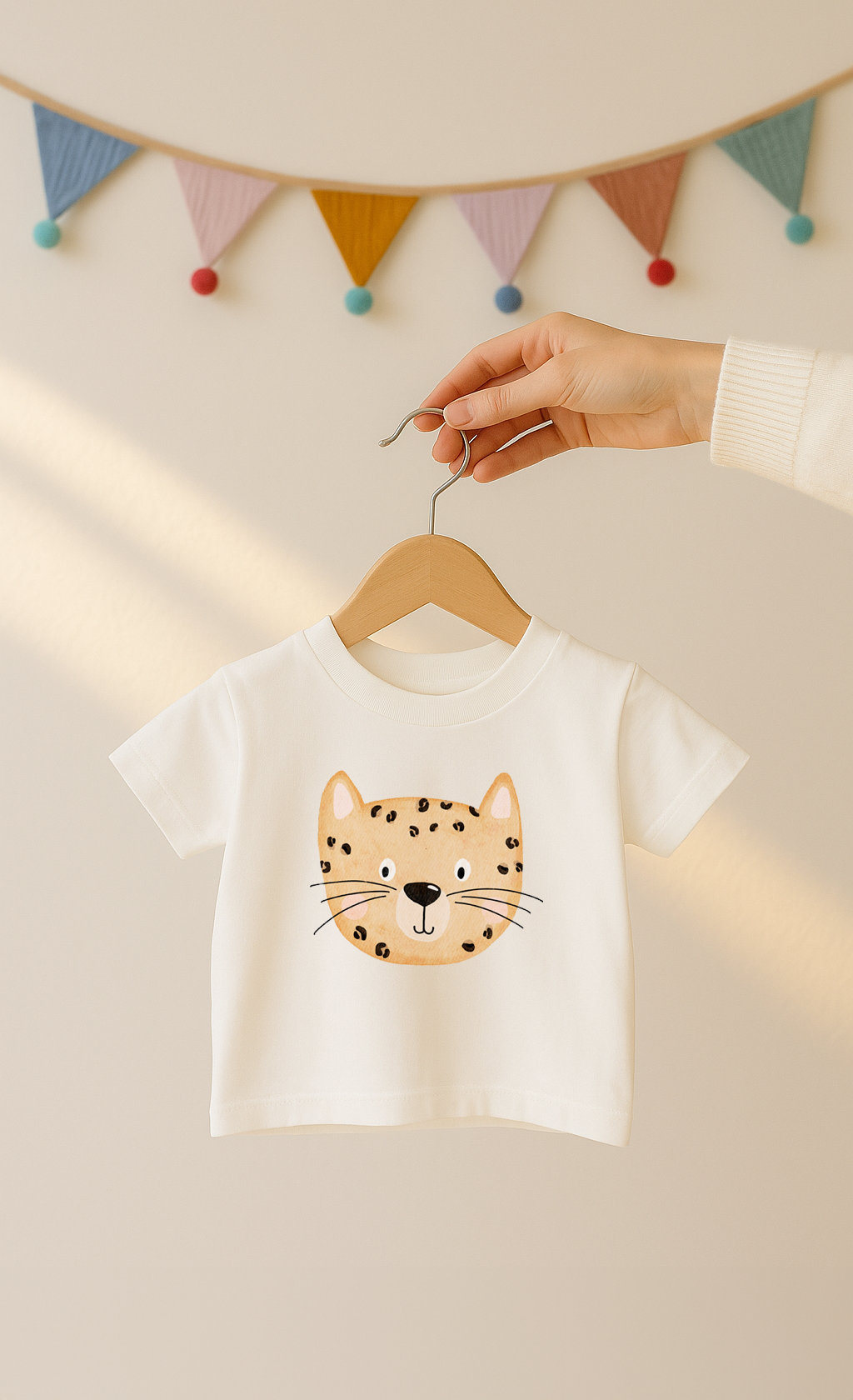 Hej Hanni Bügelbild Leopard Gesicht