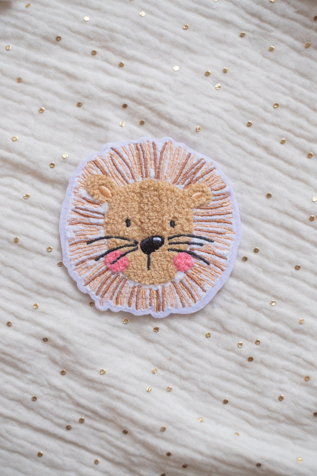 Hej Hanni Patch flauschig Löwe Chenillepatch