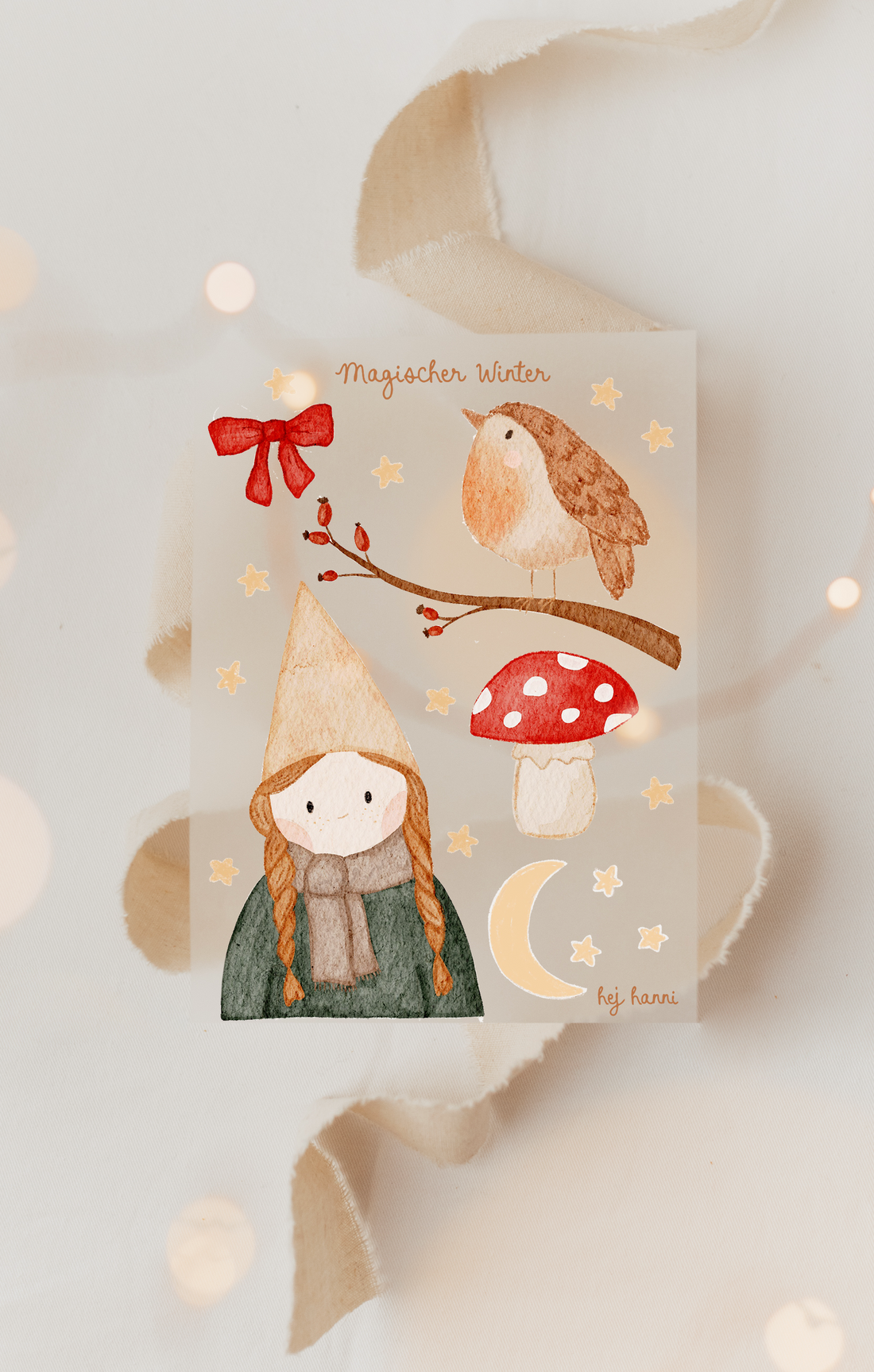 Hej Hanni Bügelbilderset A6 Magischer Winter B-Ware