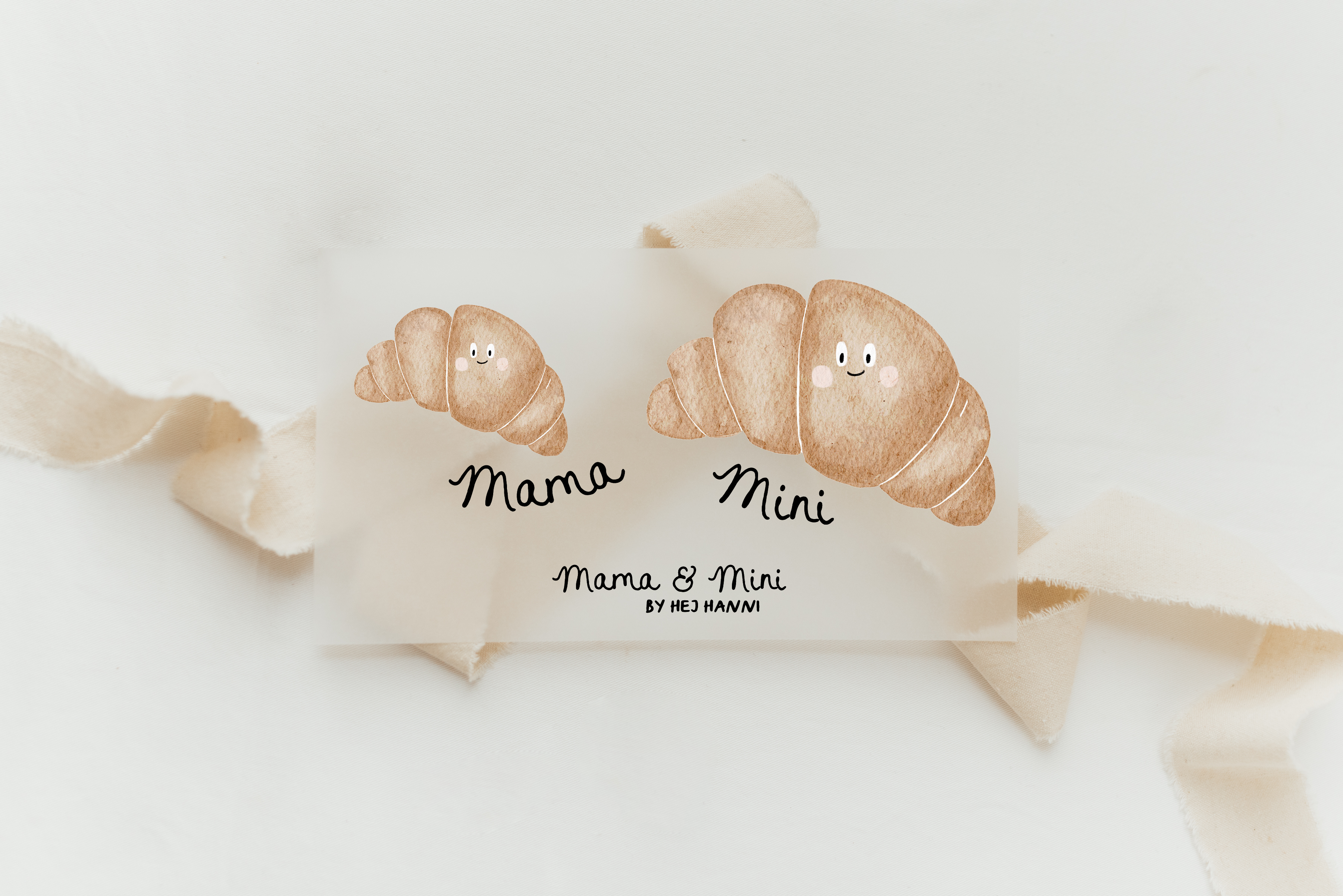 Hej Hanni Bügelbilderset Mama & Mini Croissant