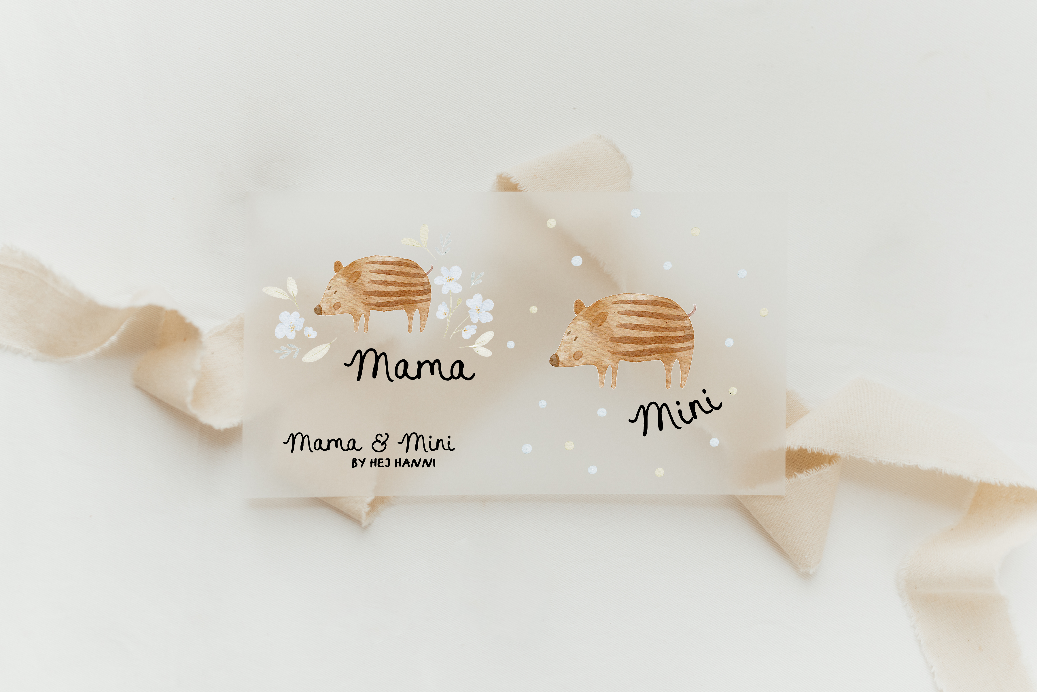 Hej Hanni Bügelbilderset Mama & Mini Frischling