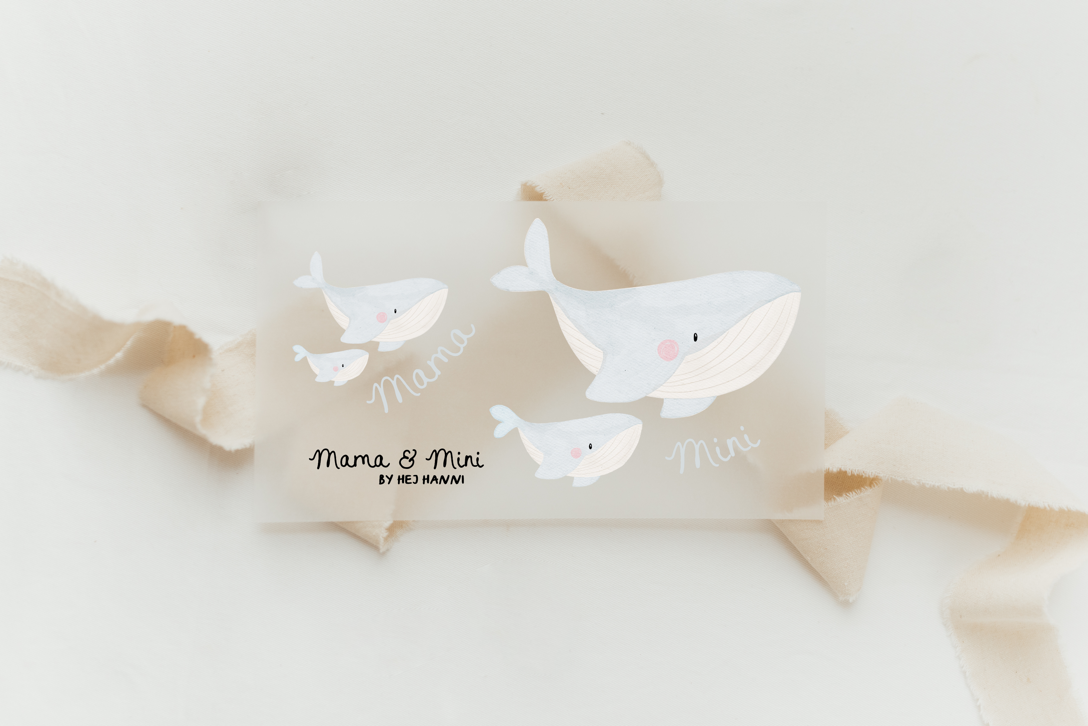 Hej Hanni Bügelbilderset Mama & Mini Wal