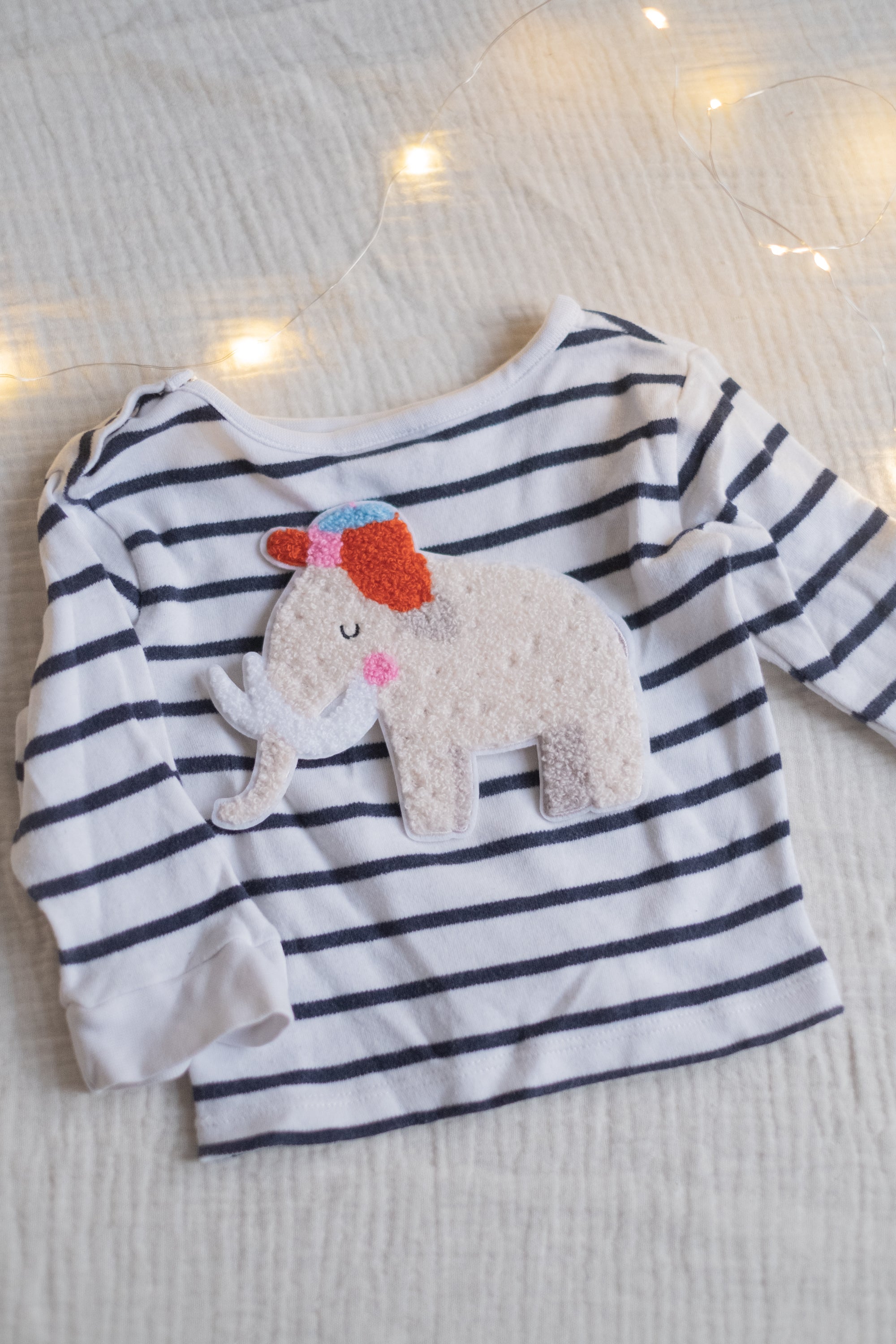 Hej Hanni Patch flauschig Mammut Chenillepatch