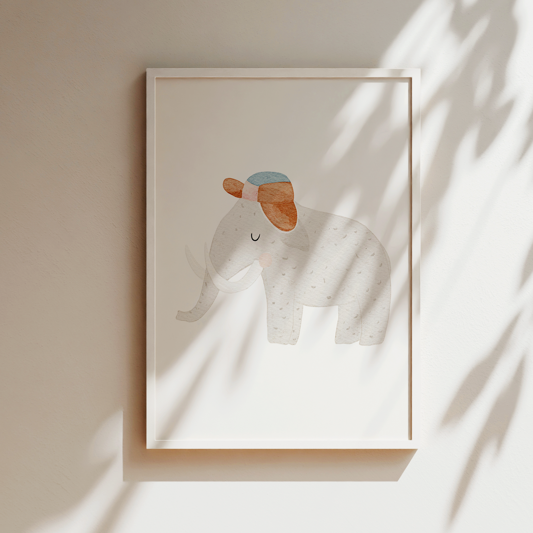 Kinderposter Mammut inkl. Rahmen