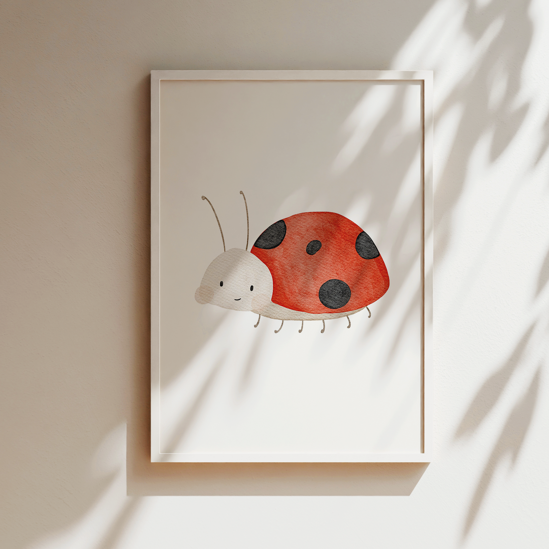 Kinderposter Marienkäfer inkl. Rahmen