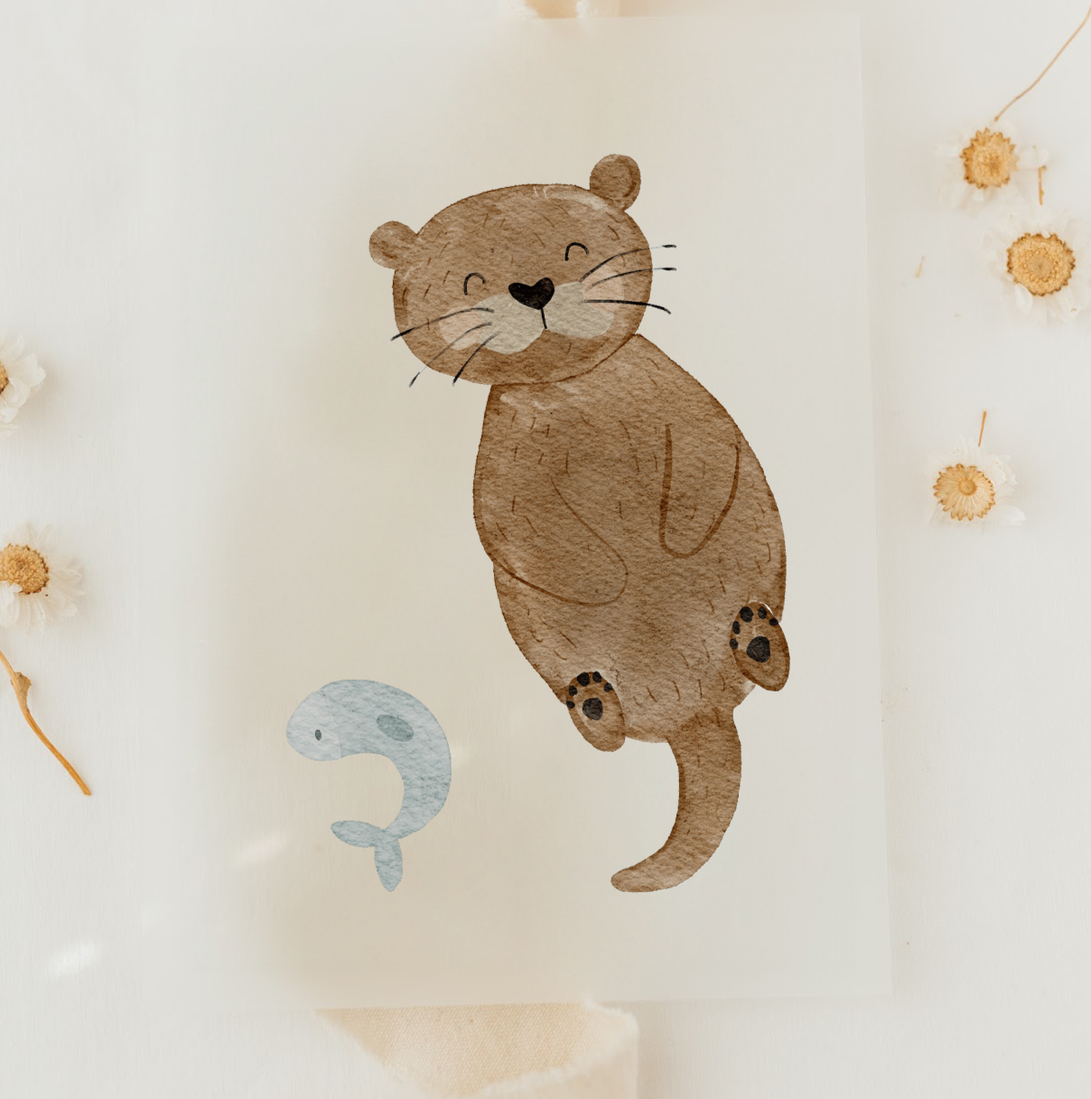 Hej Hanni Bügelbild Otter 1