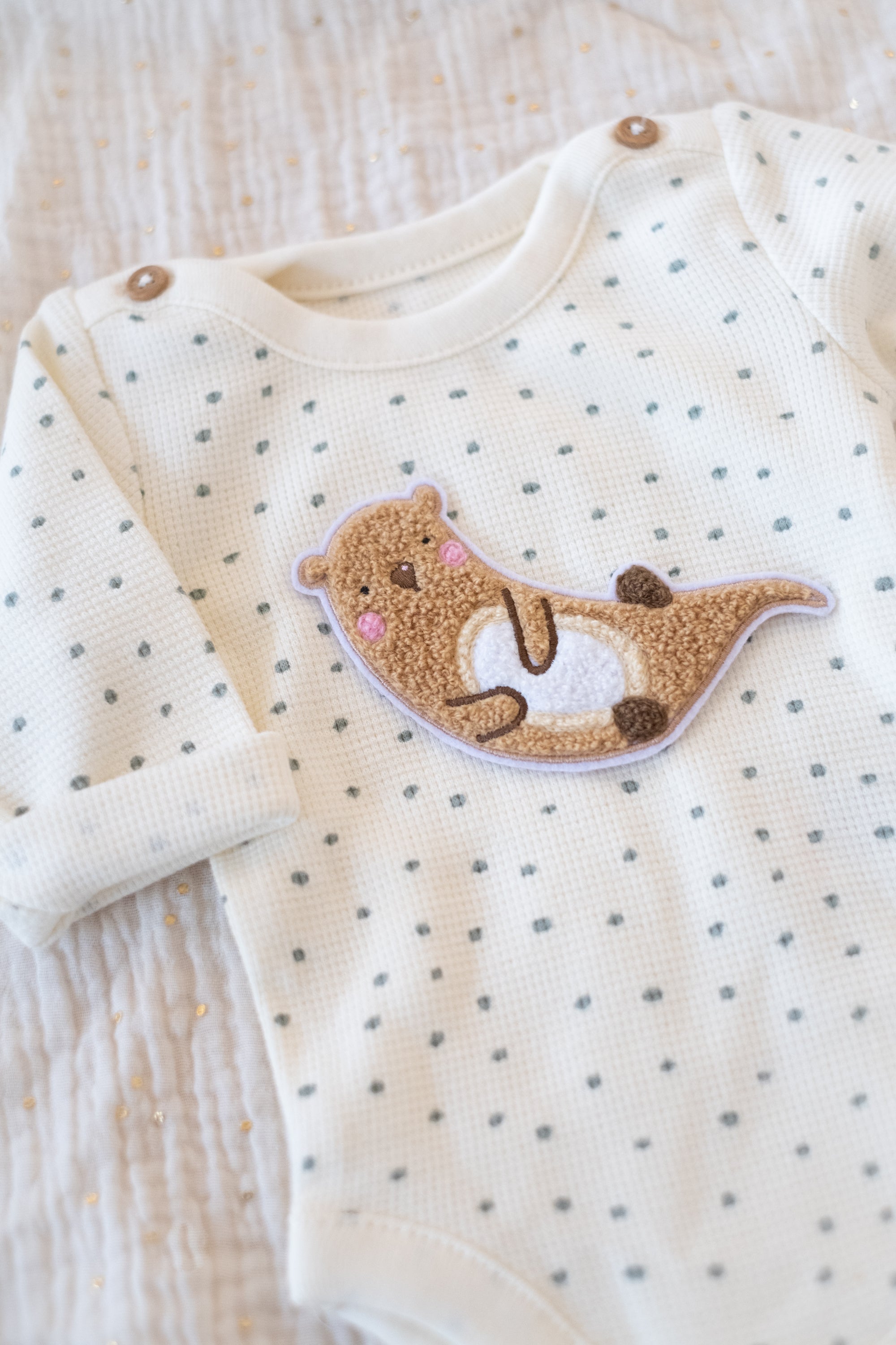 Hej Hanni Patch flauschig Otter Chenillepatch