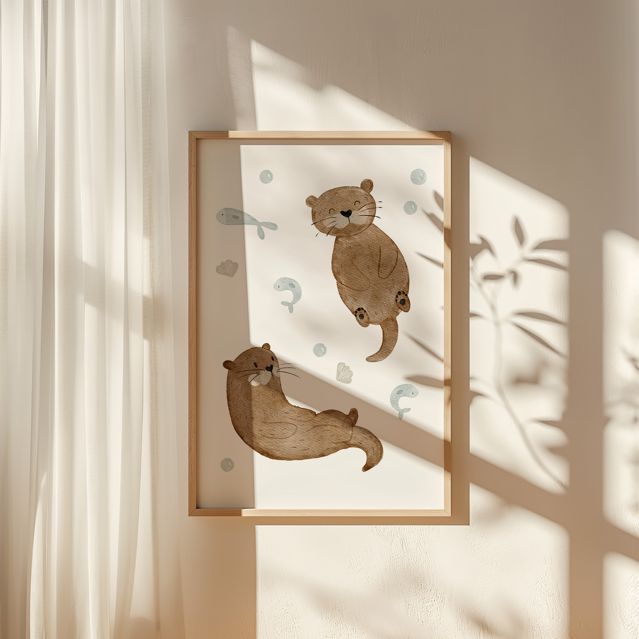 Kinderposter Otter inkl. Rahmen