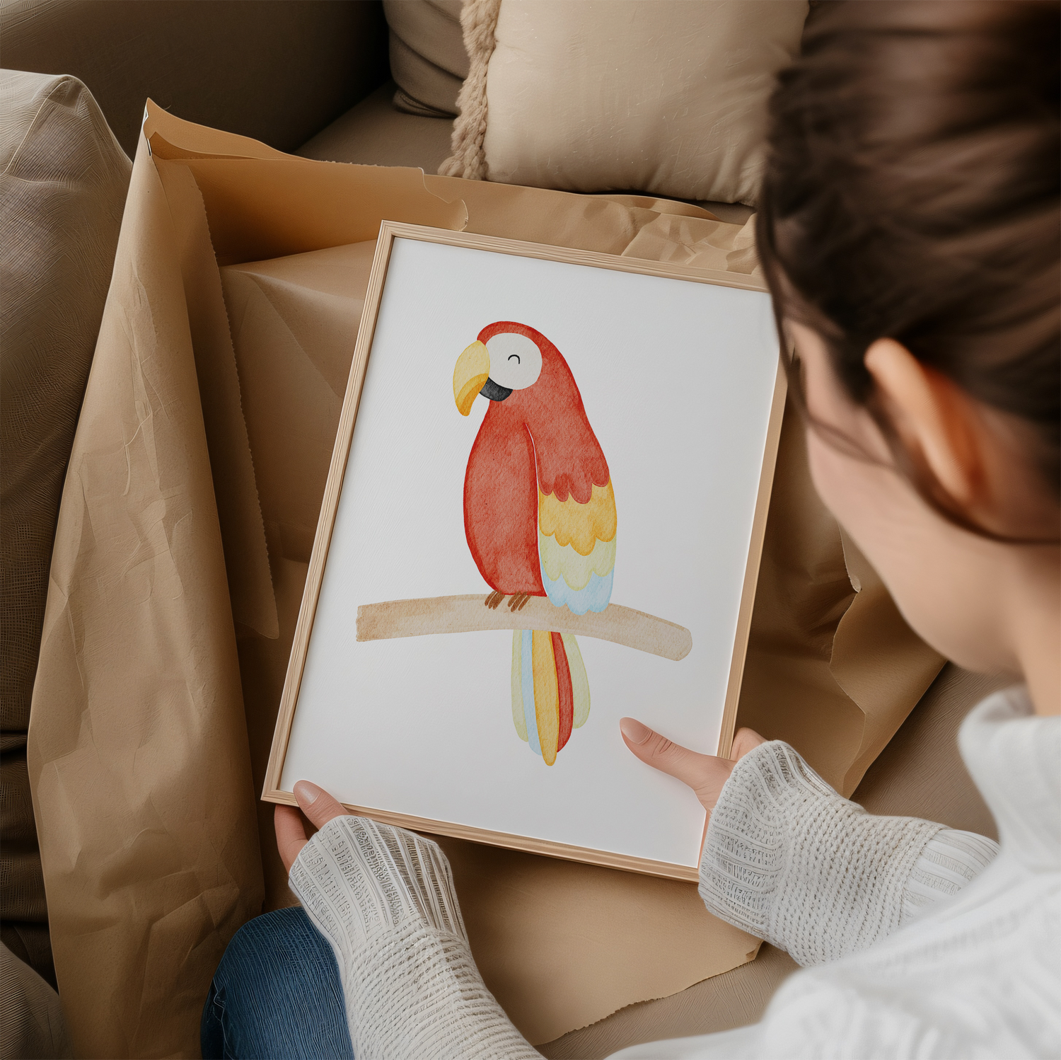 Kinderposter Papagei