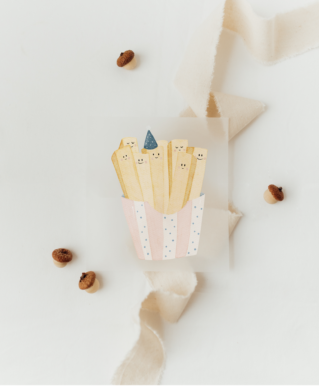 Hej Hanni Bügelbild Pommesparty