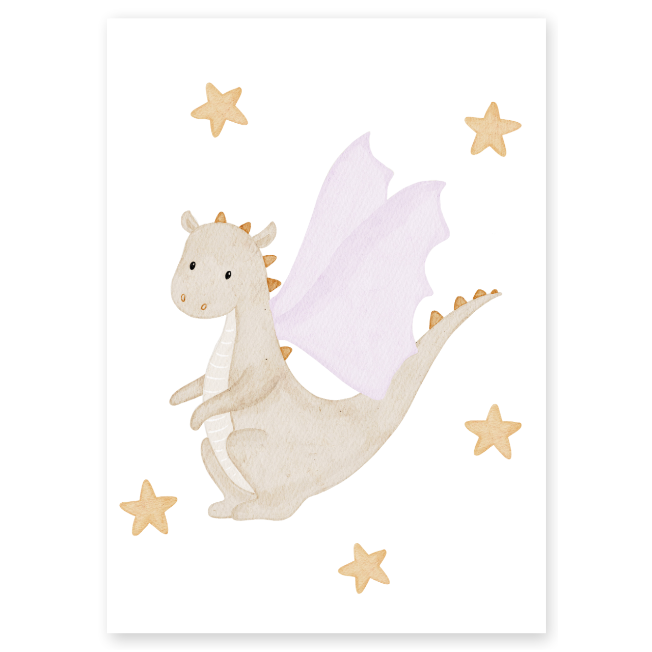 Kinderposter Drache Sterne