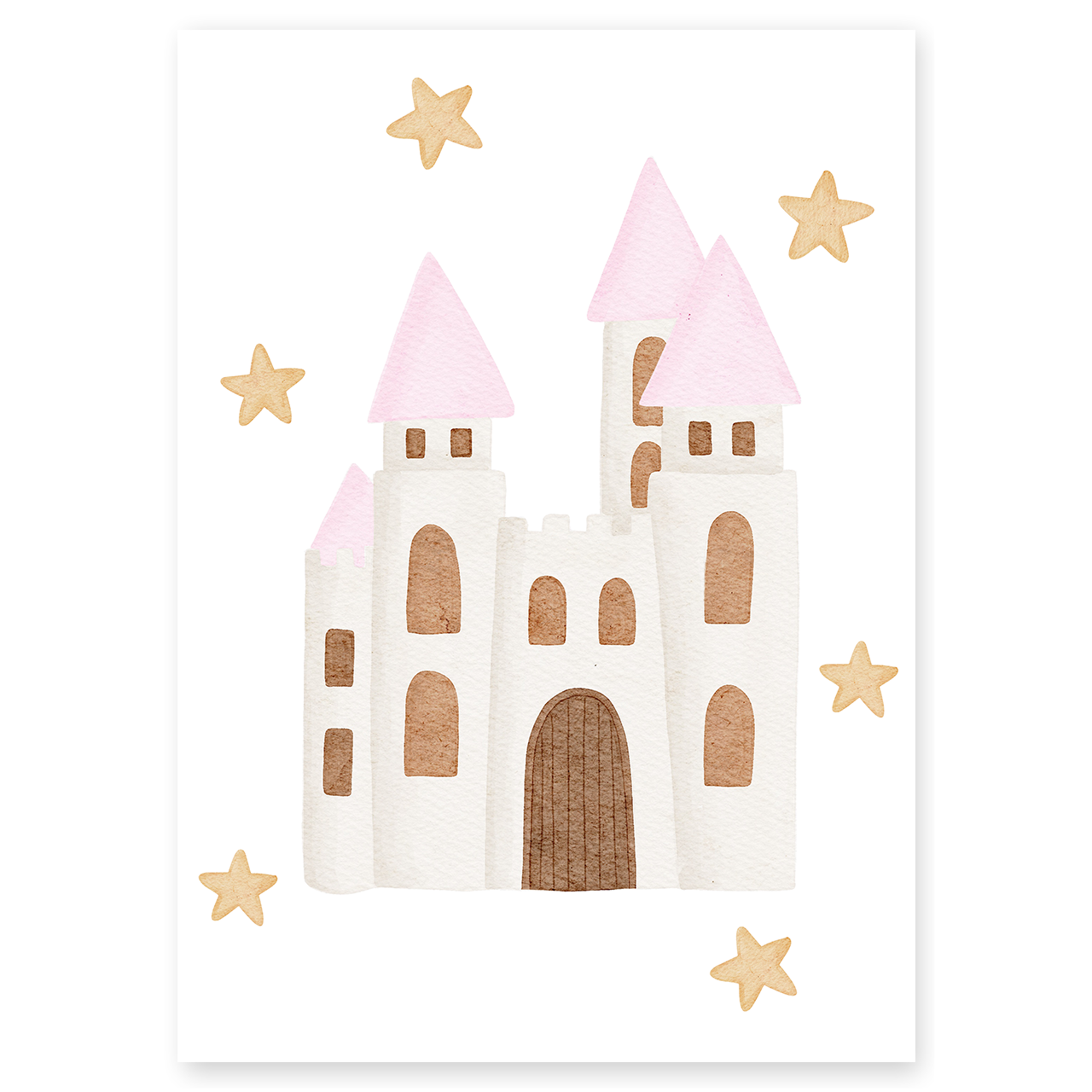 Kinderposter Märchenschloss Sterne