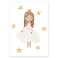 Kinderposter Prinzessin rosa Sterne