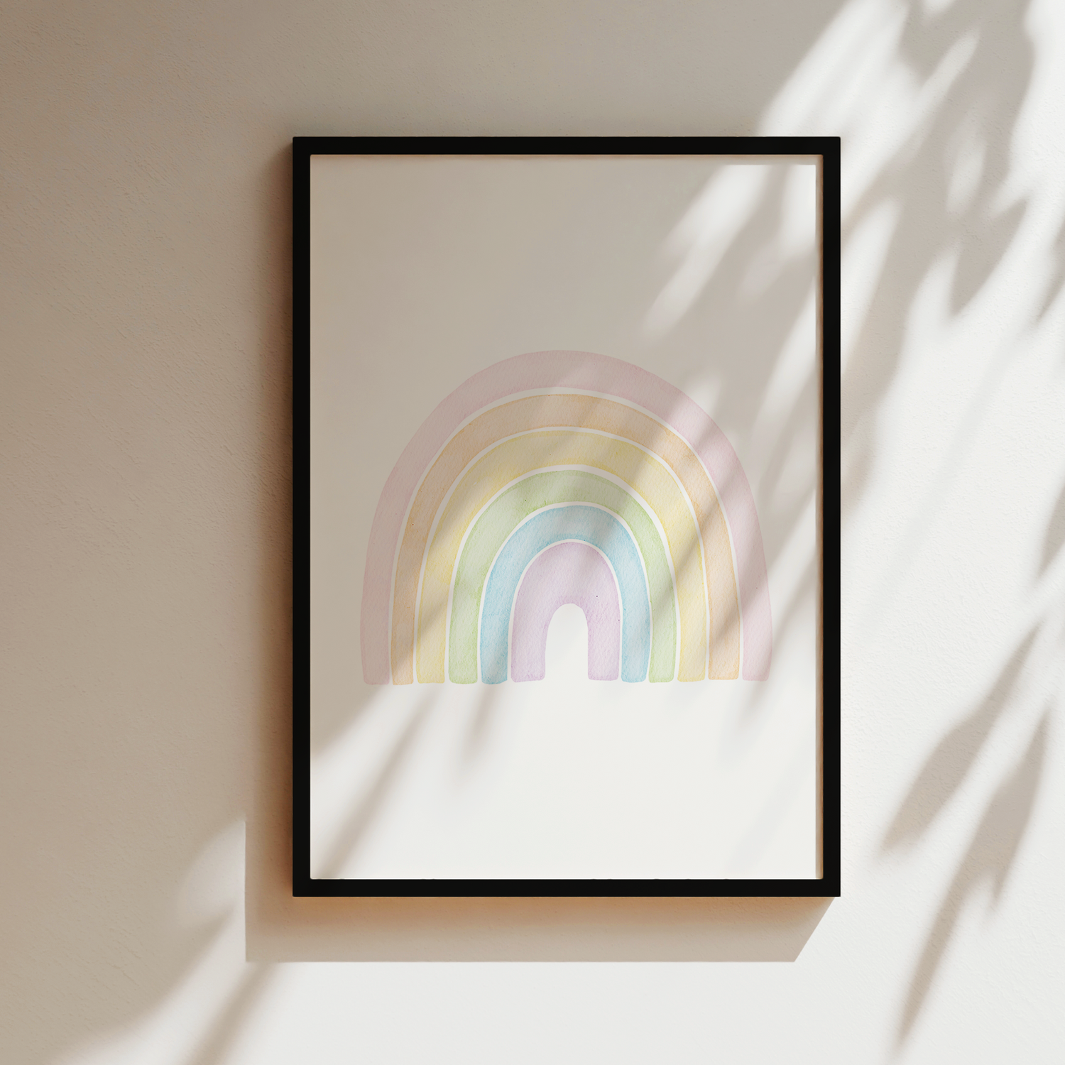 Kinderposter Regenbogen Pastellfarben