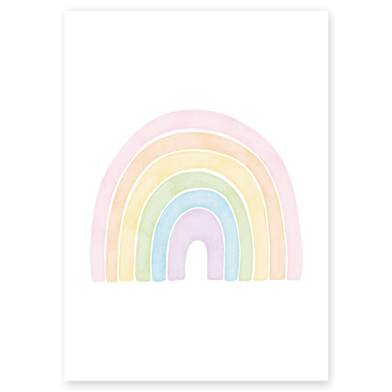 Kinderposter Regenbogen Pastellfarben
