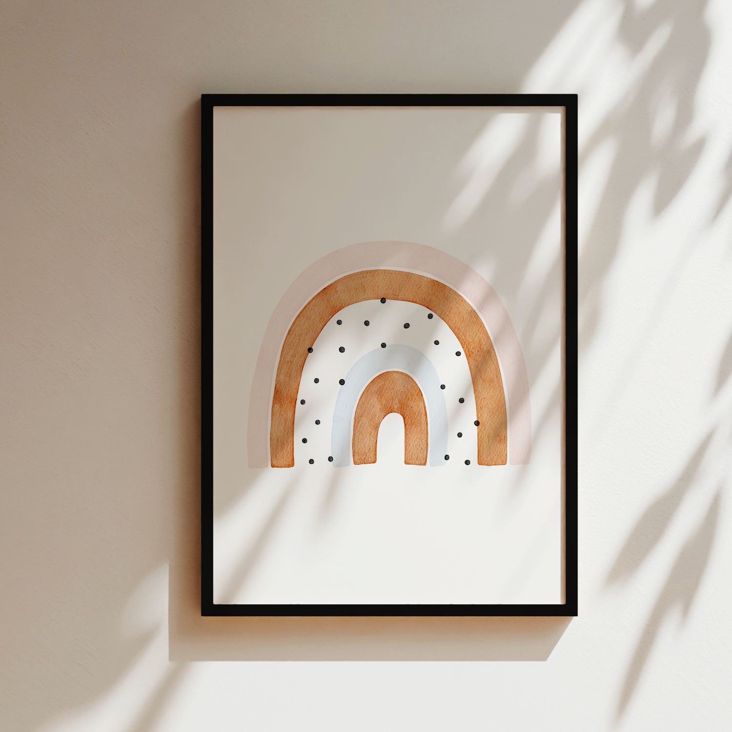 Kinderposter Regenbogen rosa, rot & blau