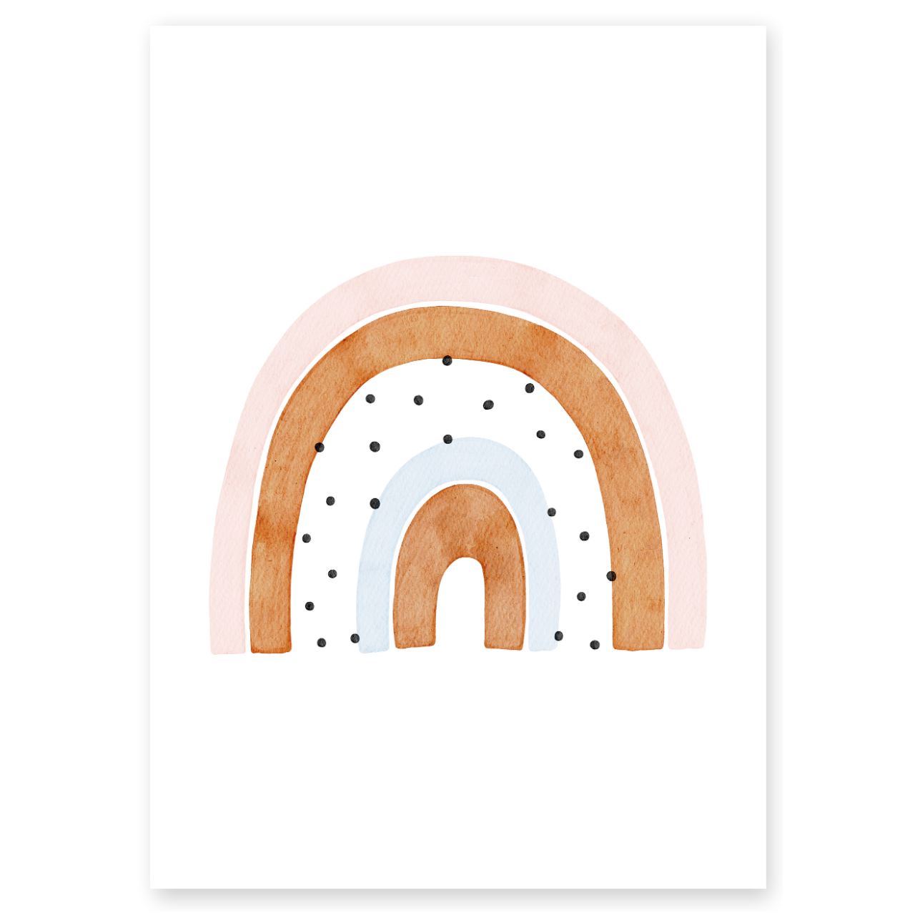 Kinderposter Regenbogen rosa, rot & blau