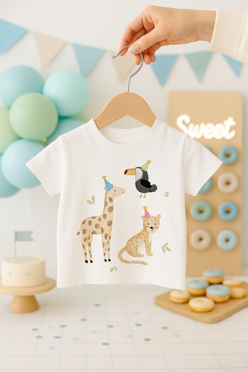 Hej Hanni Bügelbild Geburtstag Safaritiere