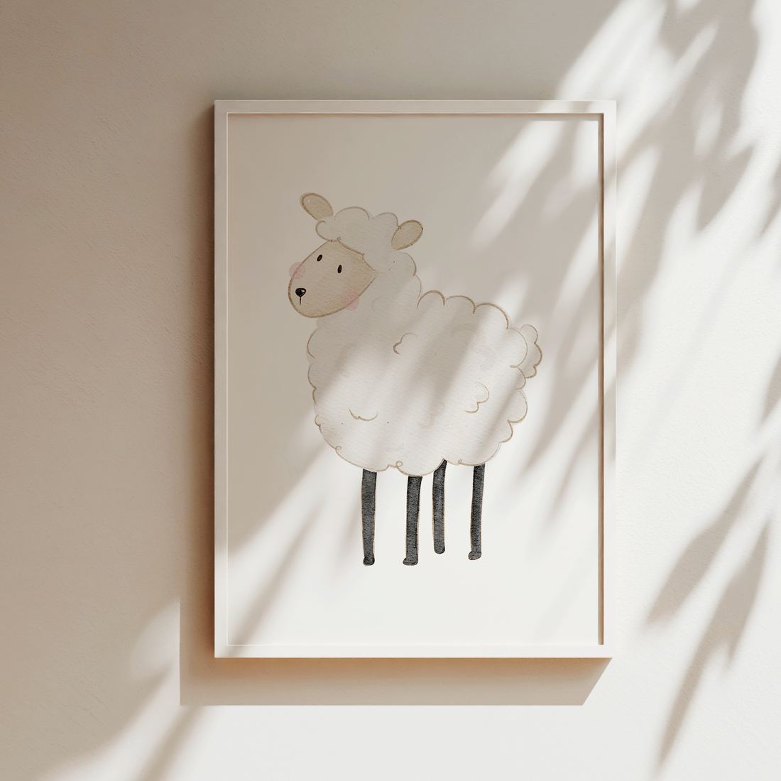 Kinderposter Schaf inkl. Rahmen