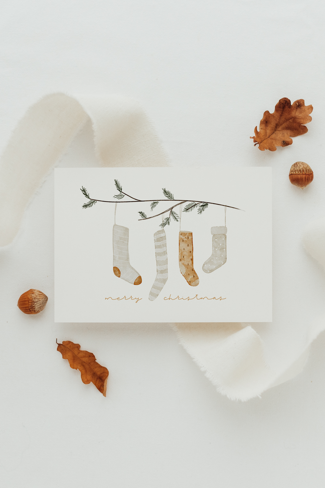 Hej Hanni Weihnachtskarte Socken