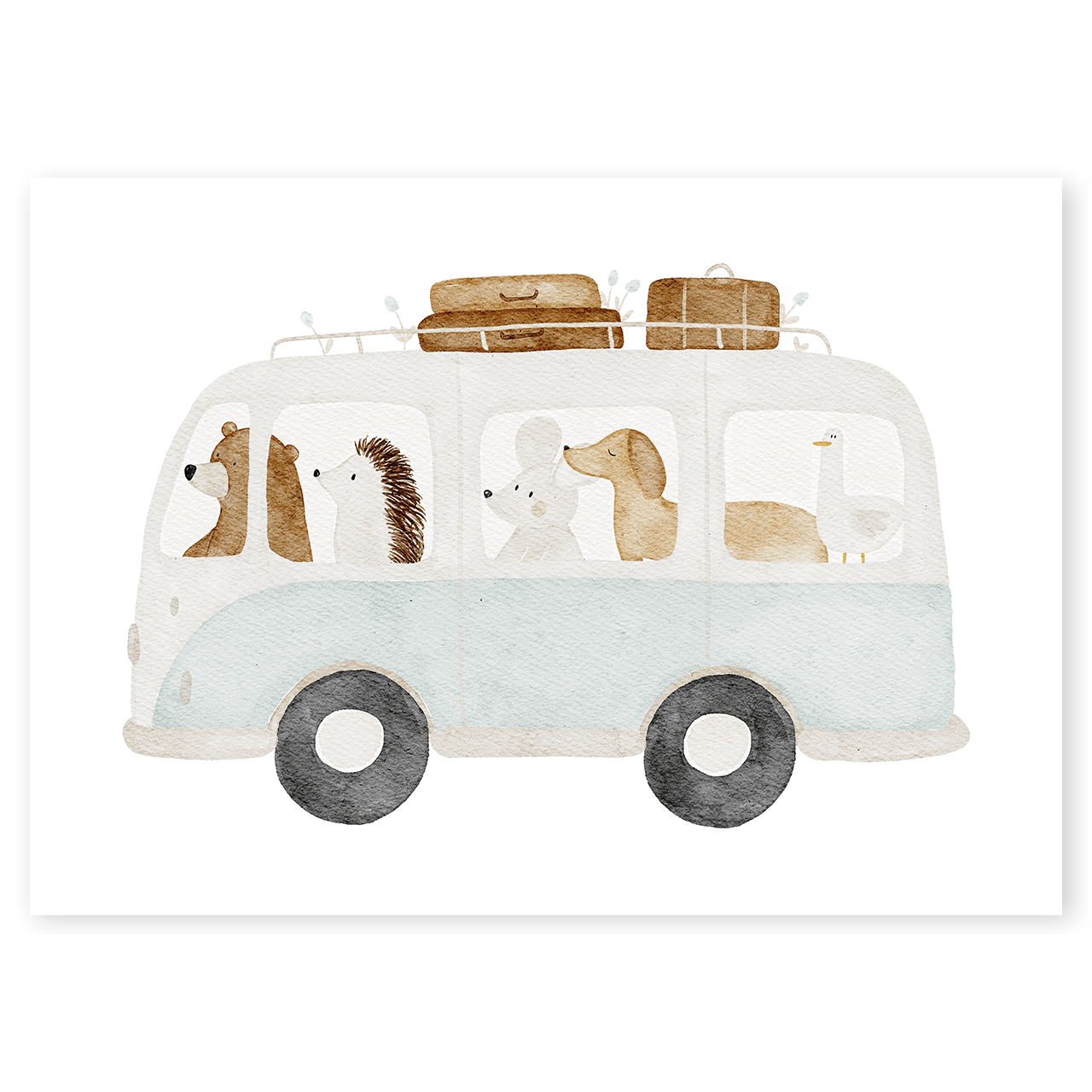 Kinderposter Tierbus